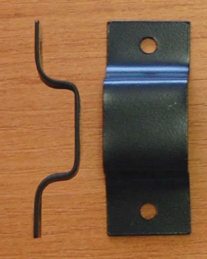 Protiplech lomený černý lak AGS (A PV) - Vložky,zámky,klíče,frézky Zámky zadlabací, přísl. Protiplechy k zámkům